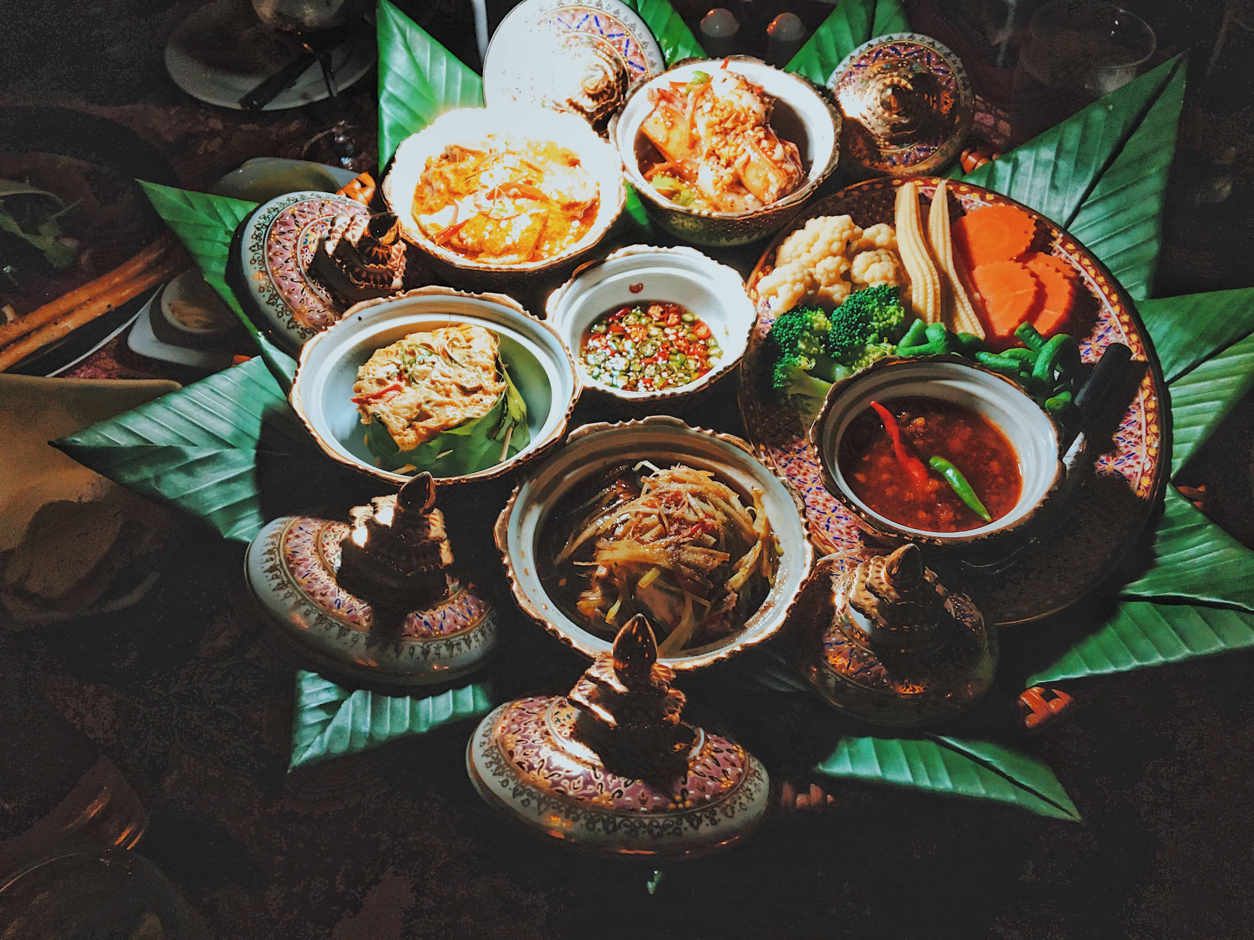 Tourists Go to Thailand for Pad Thai and Miss the Best Food: 11 Authentic Thai Dishes You Must Try Before Leaving Thailand 4 Thai Food And Thai Dishes, Thai food: Royal Kantoke, set dinner for two, with authentic Thai dishes served in Poppies Restaurant, Koh Samui Thailand.