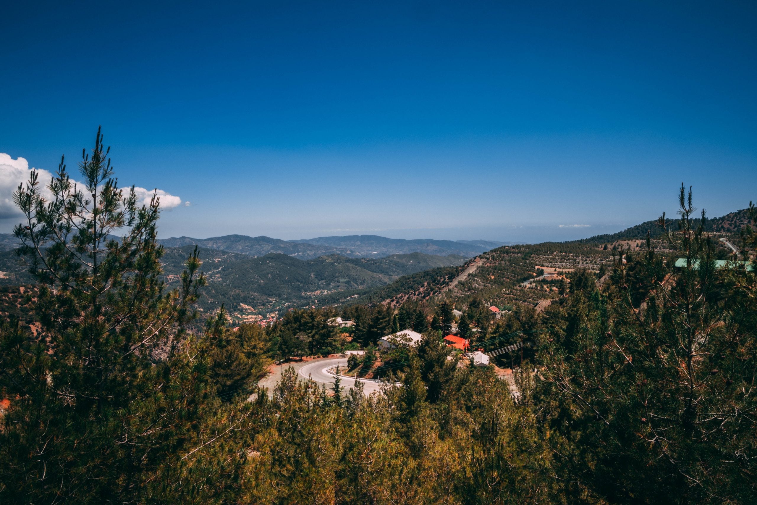 The beautiful mountain range of Troodos,