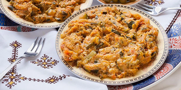 Vegetarian Food In Morocco: 33 Best Moroccan Vegetarian Dishes And Vegan Food In Morocco. 5 moroccan food, food in morocco, moroccan cuisine, moroccan dishes, traditional moroccan food, Zaalouk,vegetarian food in Morocco, vegan food in Morocco, Moroccan vegetarian dishes, vegan in Morocco, vegetarian in Morocco