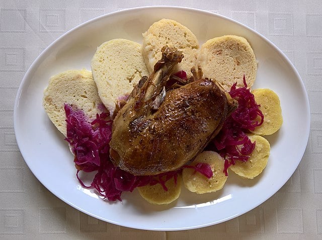 Best Czech Republic Food - 43 Czech Republic dishes And Traditional Food in Czech Republic to try 8 Czech Republic Food, Czech Republic cuisine, Traditional Czech Republic Food, food in Czech Republic, Czech Republic dishes, pečená kachna se zelím