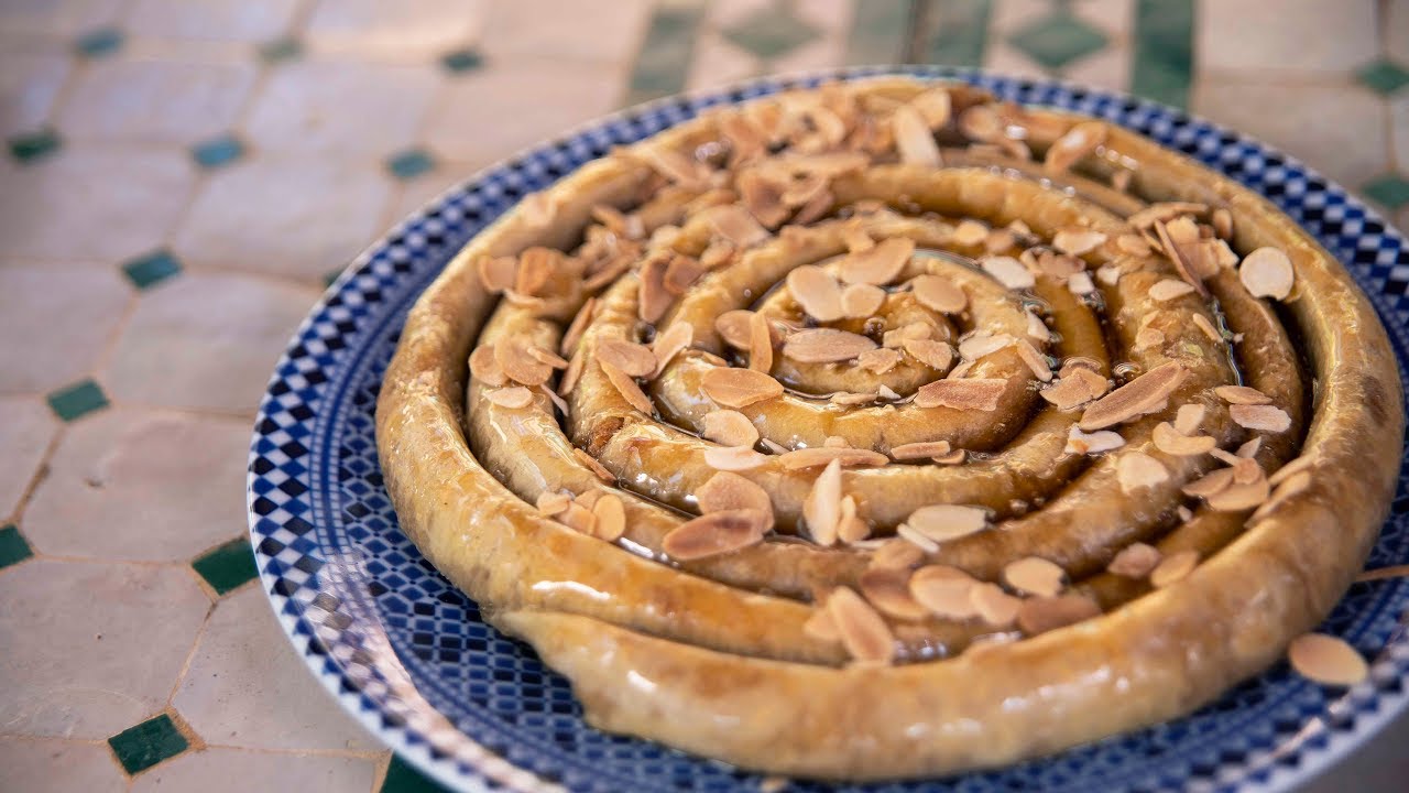Vegetarian Food In Morocco: 33 Best Moroccan Vegetarian Dishes And Vegan Food In Morocco. 35 Almond M'hencha - vegetarian food in Morocco, vegan food in Morocco, Moroccan vegetarian dishes, vegan in Morocco, vegetarian in Morocco