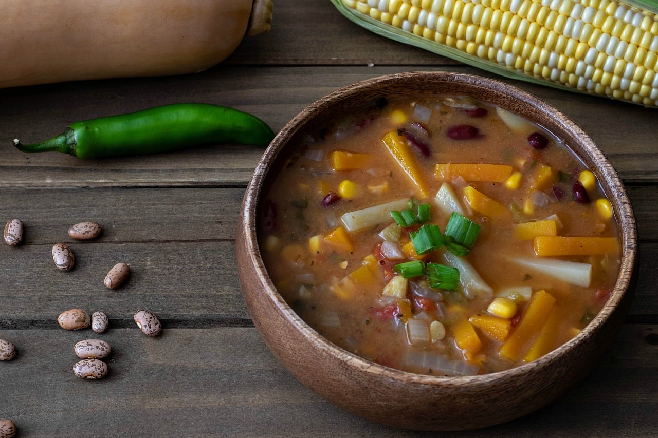 Three Sisters Stew - Plant Based Canadian Dishes to Try, vegetarian food in Canada, vegan food in Canada, Canadian vegetarian dishes, vegan in Canada, vegetarian in Canada