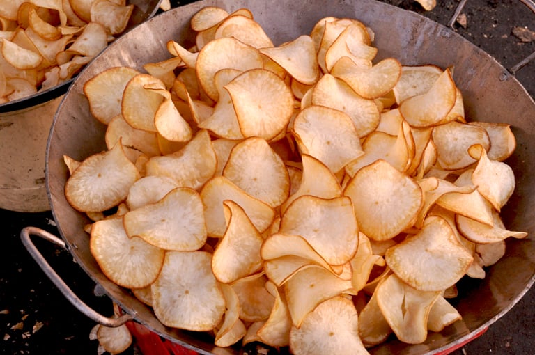 Aruban Breakfast - 10 Best Traditional Breakfast In Aruba That You Should Try 9 Spiced Yucca Chips, breakfast in Aruba, Aruban breakfast