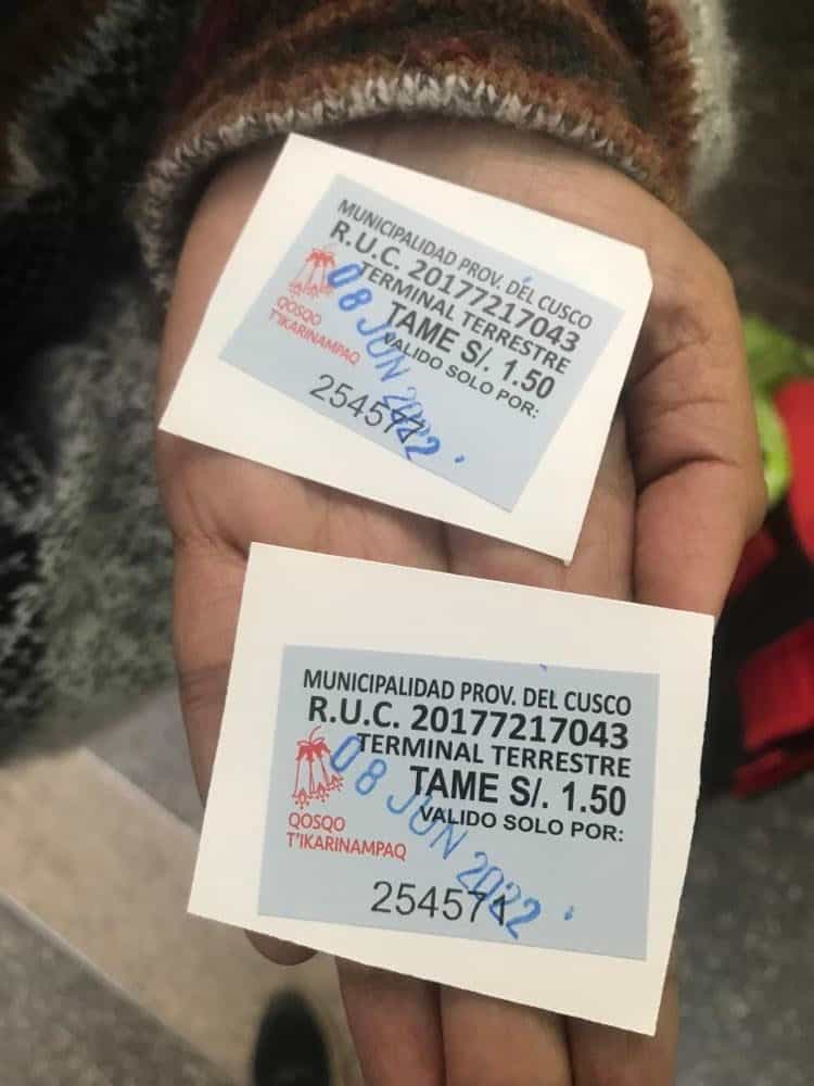 How To Get From Cusco To Puno Best Way 4 There is an Entrance fee 1.5 PEN per person which is less than half of a dollar at Cusco Bus Terminal before boarding the bus.