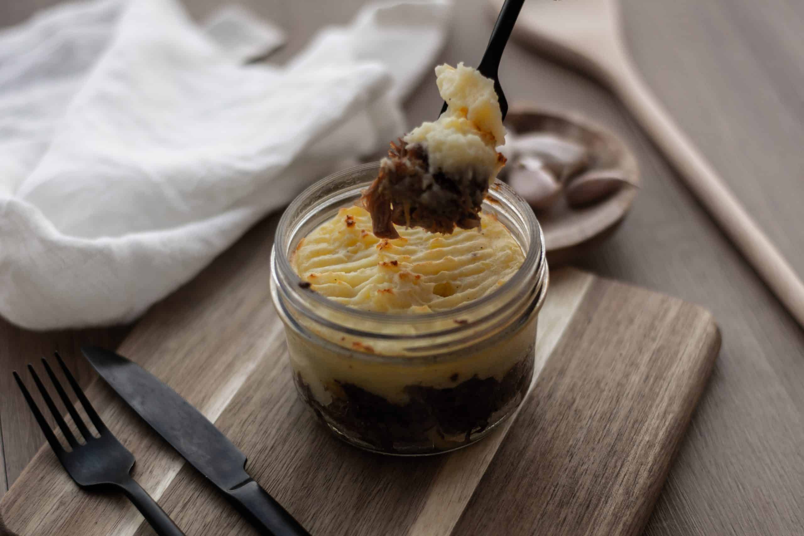 Vegetarian Food in France: 14 Best French Vegetarian Dishes and Vegan Food in France to Try 5 vegetarian food in France, vegan food in France, French vegetarian dishes, vegan in France, vegetarian in France, plant based in France, Vegetarian Parmentier with lentils