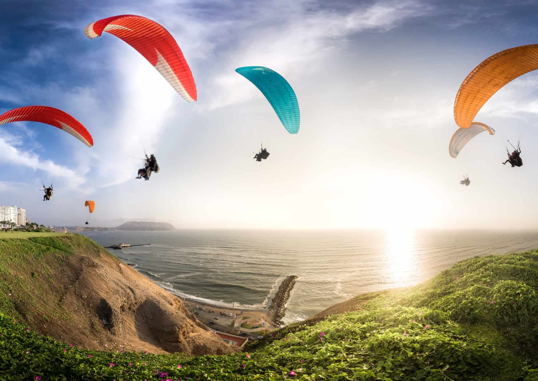 Comparison Lima vs Cusco - 10 Reasons to Pick the Best Peru Vacation For You 7 paragliding in Lima Peru