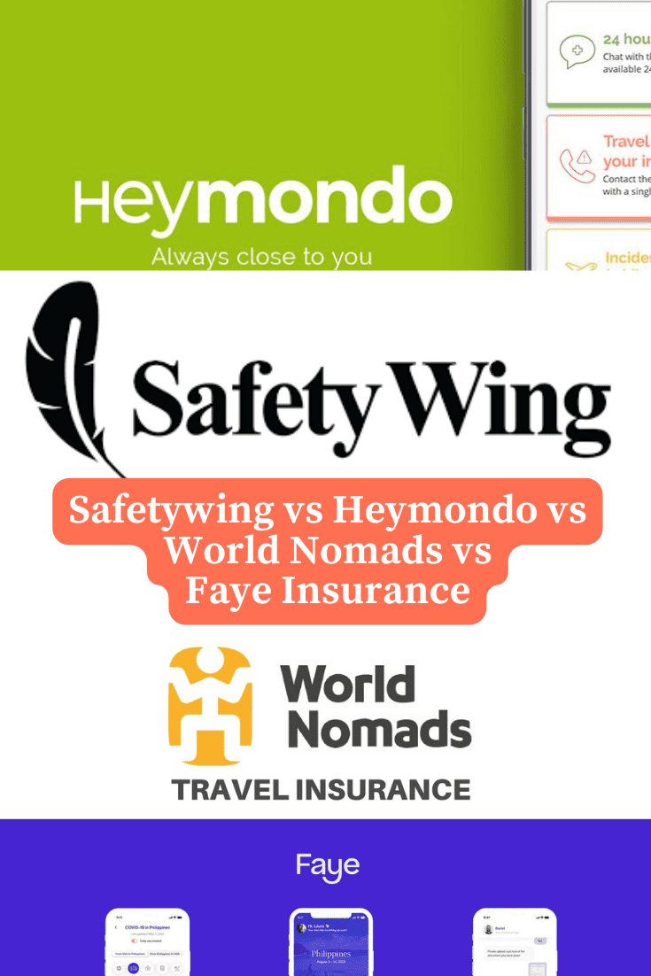 Travel Insurance Reviews Compared: Safetywing vs Heymondo vs World Nomads and Faye Insurance 1 Travel Insurance Reviews Compared: Safetywing vs Heymondo vs World Nomads and Faye Insurance