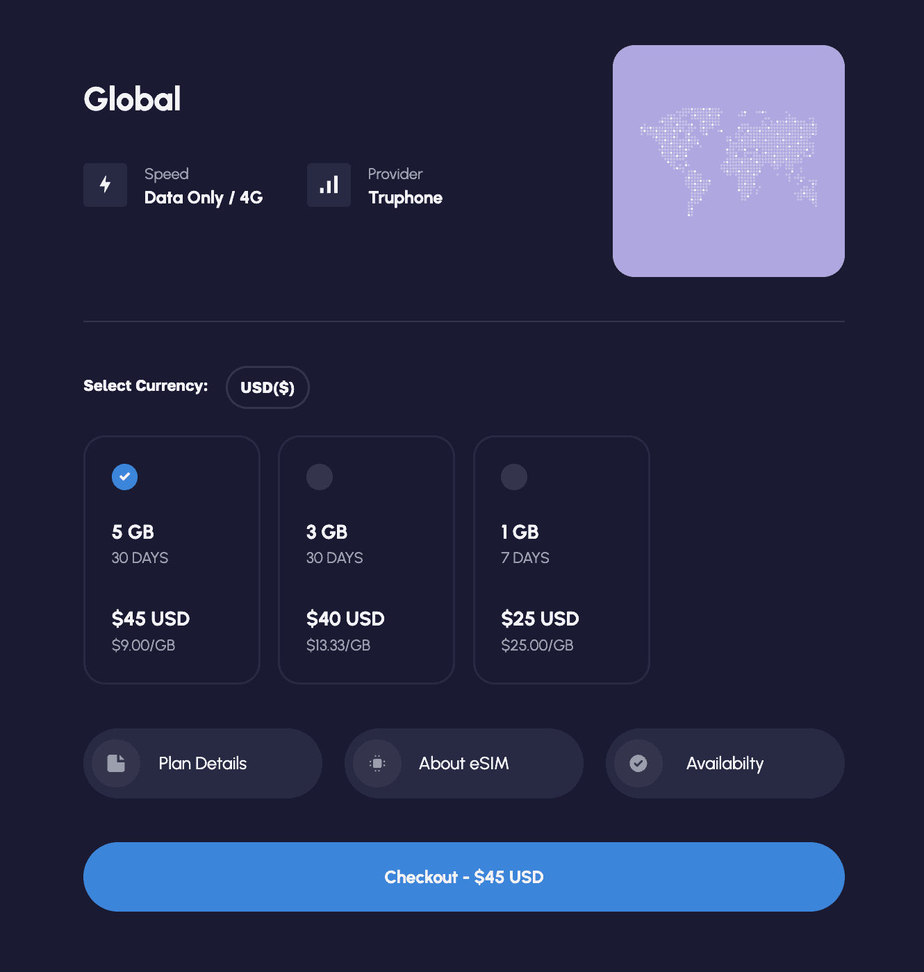 esim worldwide data, esim worldwide data providers, nomad esim mobile plan 