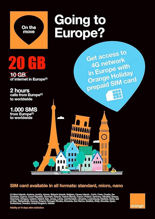 Orange Holiday Europe SIM Card Heraklion Airport SIM Card Crete SIM Card