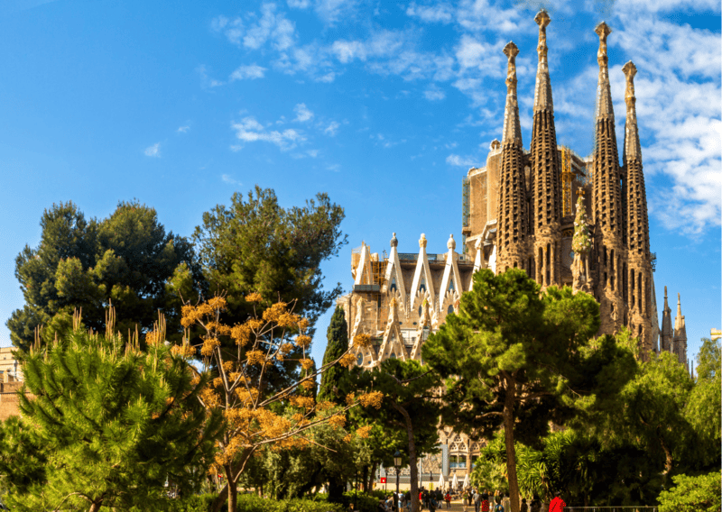 The Ultimate Barcelona Itinerary 4 Days: Everything to Know 2 This is a panoramic view of the Sagrade Familia - Barcelona Itinerary 4 Days - 4 Day Barcelona Itinerary - 4 Days in Barcelona - What to Do in Barcelona in 4 Days