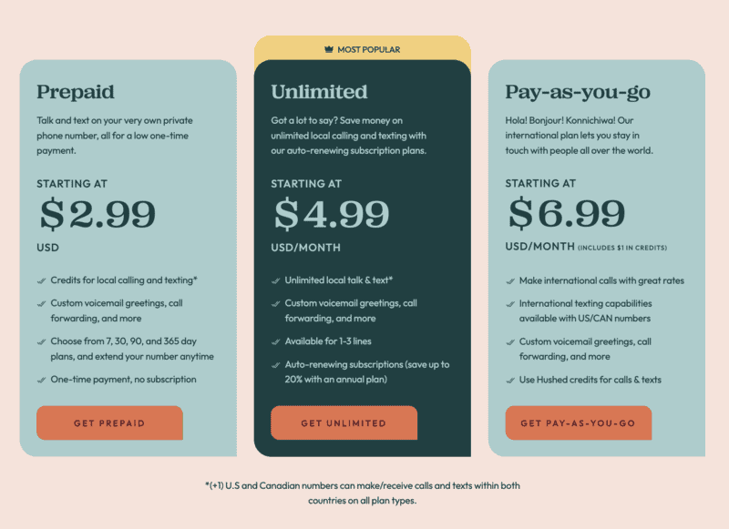 Hushed vs Burner: Which is the Better Private Phone Number 6 Hushed Pricing Plans Hushed vs Burner