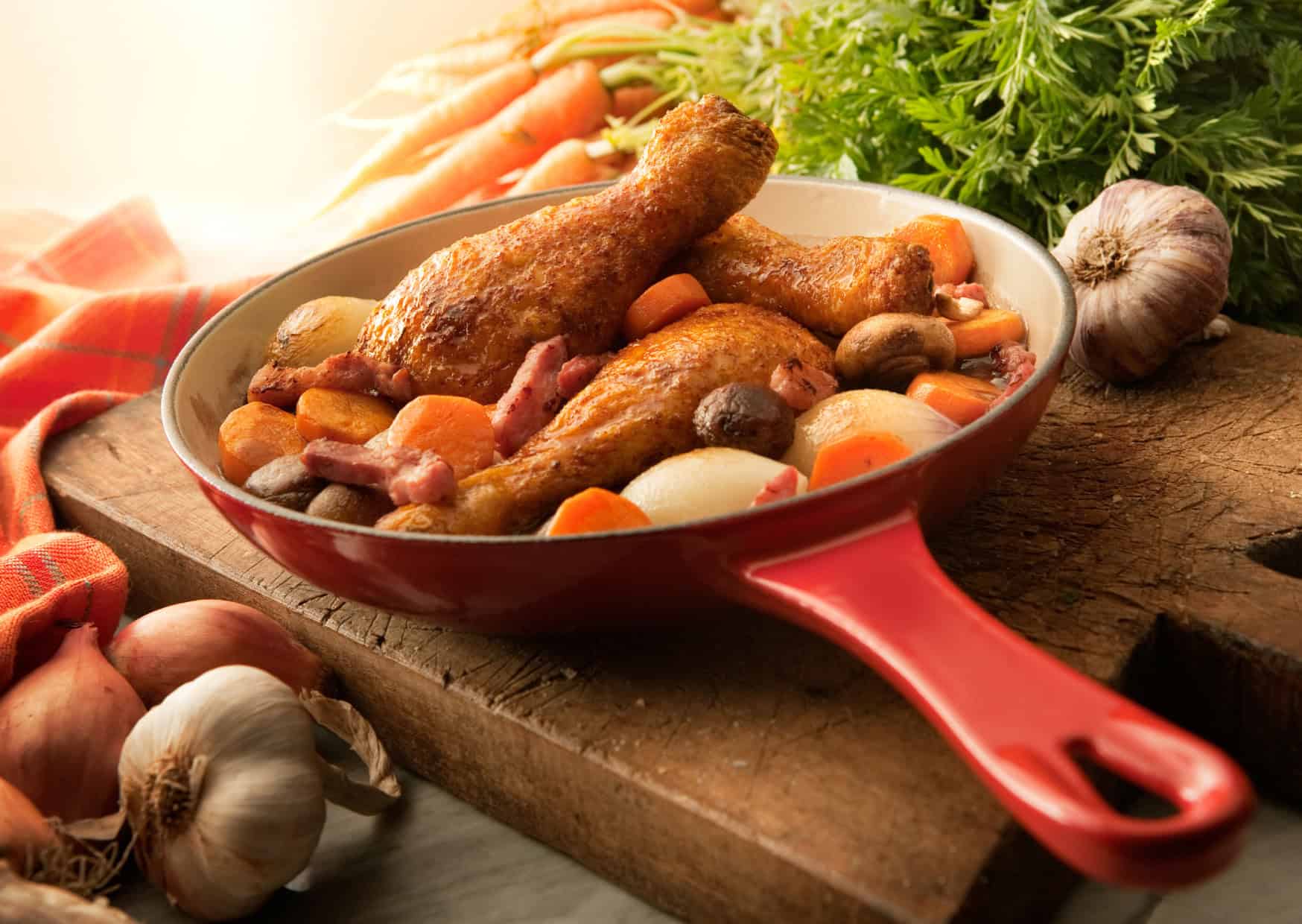 The French Recipe That Turns Cheap Chicken Into Dinner-Party Food: How to Make Coq au Vin the Julia Child Way 2 How to Make Coq au Vin Like Julia Child - Recipe, Tips, and Calories