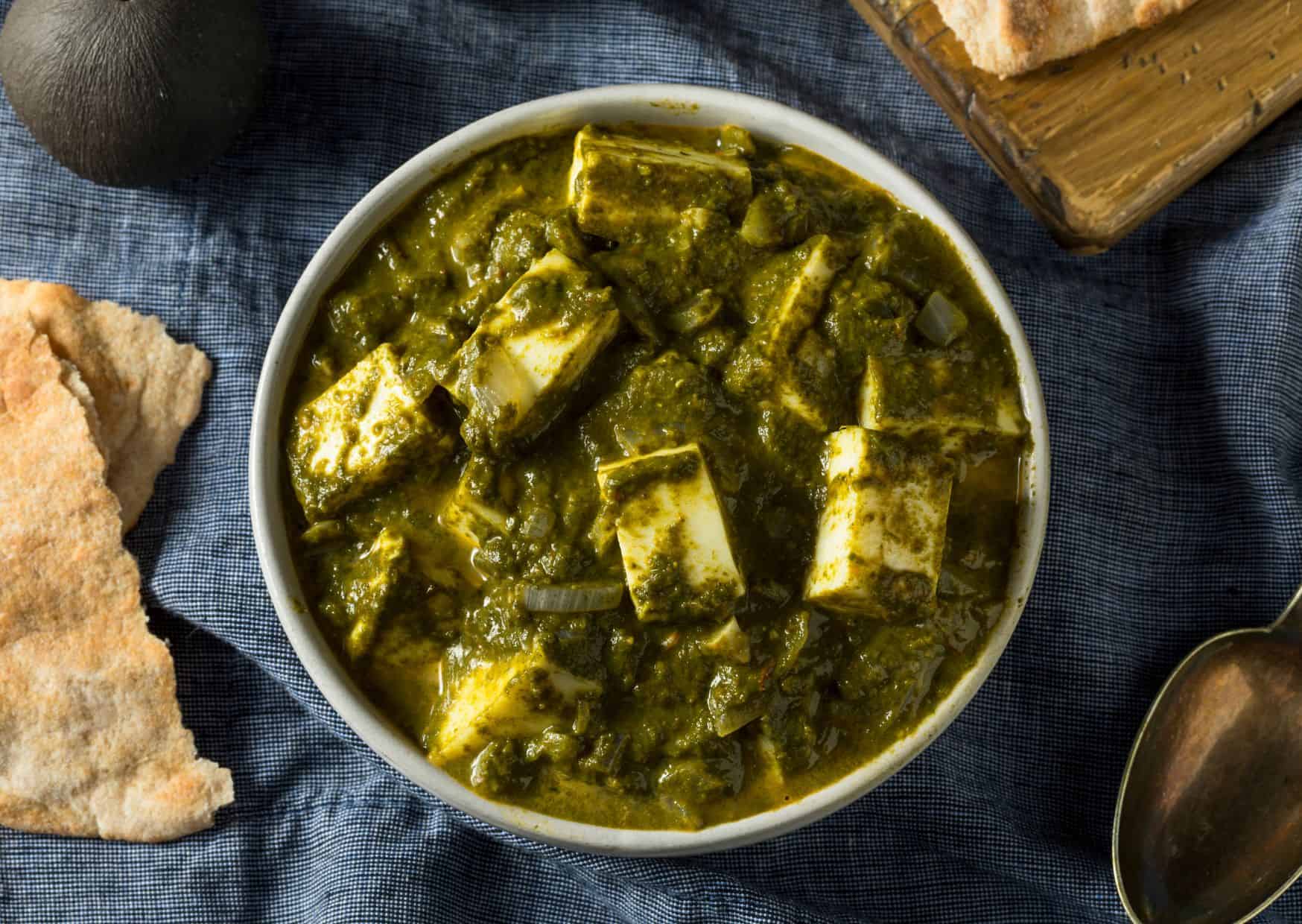 7 Naan Recipes So Good They Steal the Spotlight 2 Palak Paneer (Spinach and Cottage Cheese)