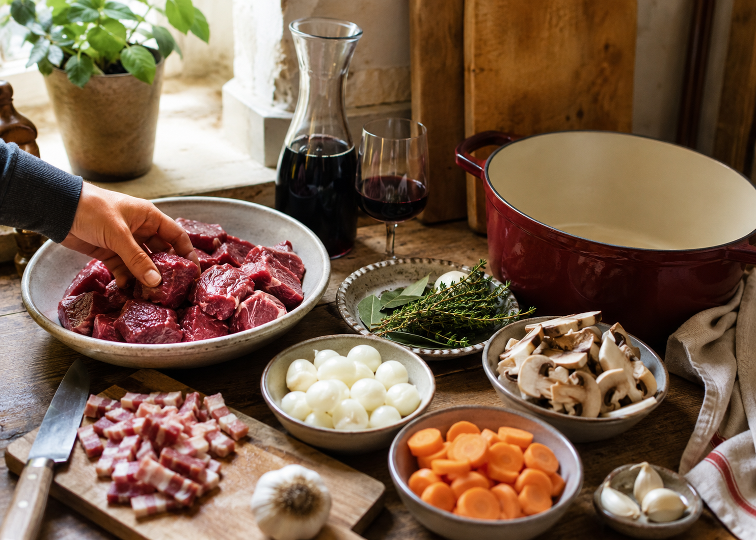French Cooks Don’t Brown the Meat the Way Americans Do: How To Make Real Beef Bourguignon 4 Beef Bourguignon 1