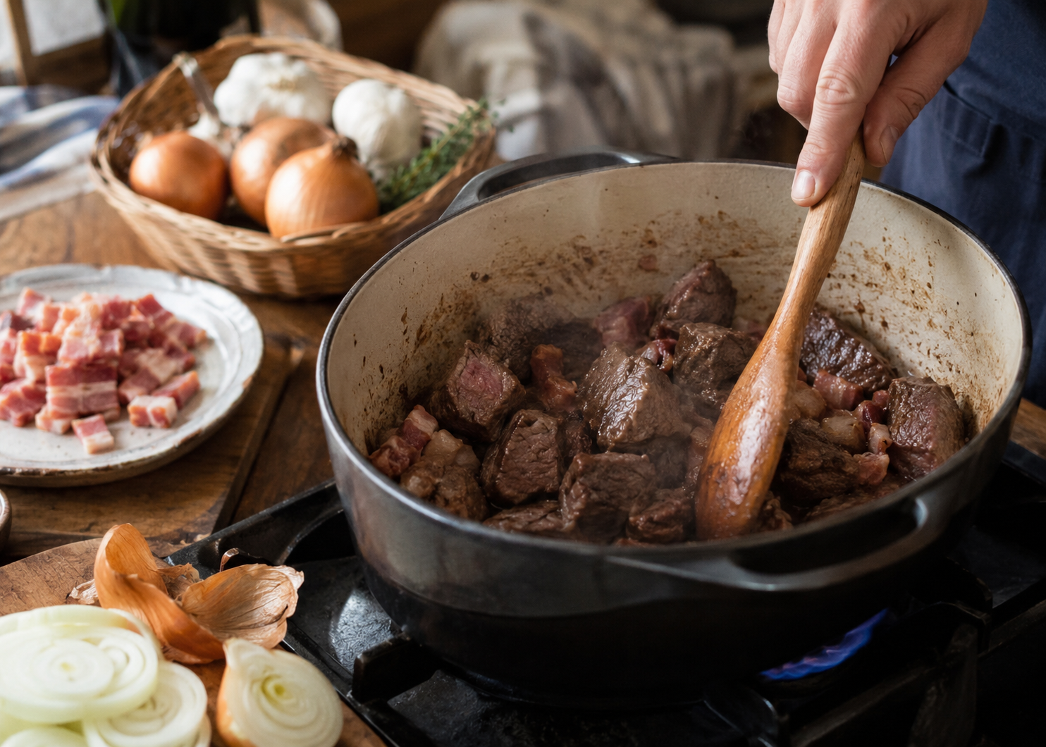 French Cooks Don’t Brown the Meat the Way Americans Do: How To Make Real Beef Bourguignon 1 Beef Bourguignon 3