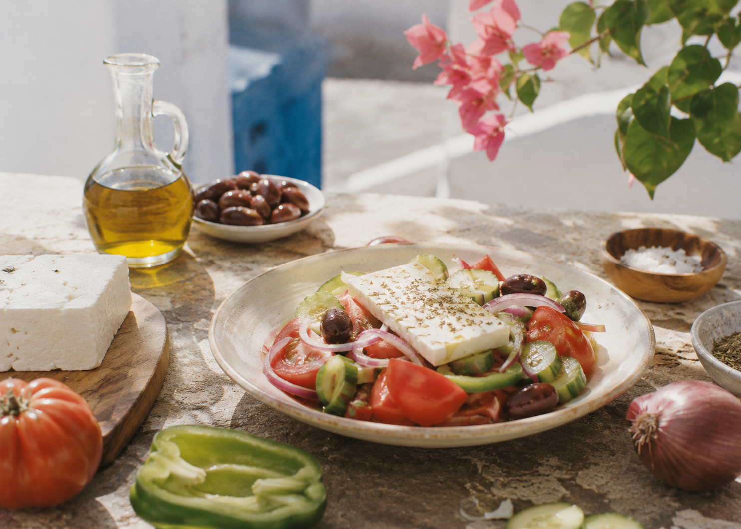 How To Make Real Greek Horiatiki: The Tomato Variety American Recipes Substitute With Roma 2 Horiatiki 1
