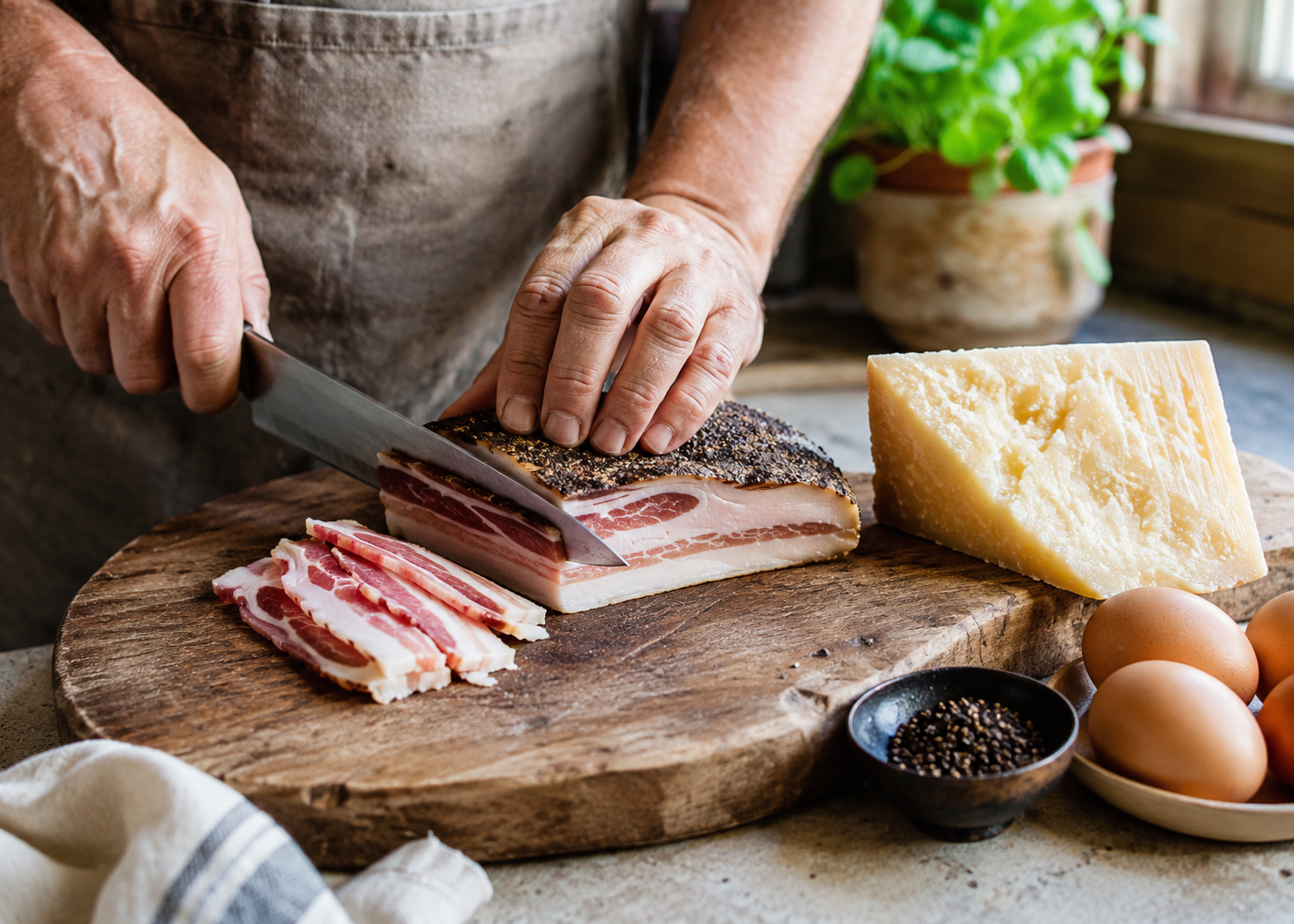 Carbonara Doesn't Use Bacon: Guanciale Is the Difference, and Here's Where It Hides 1 carbonara 2