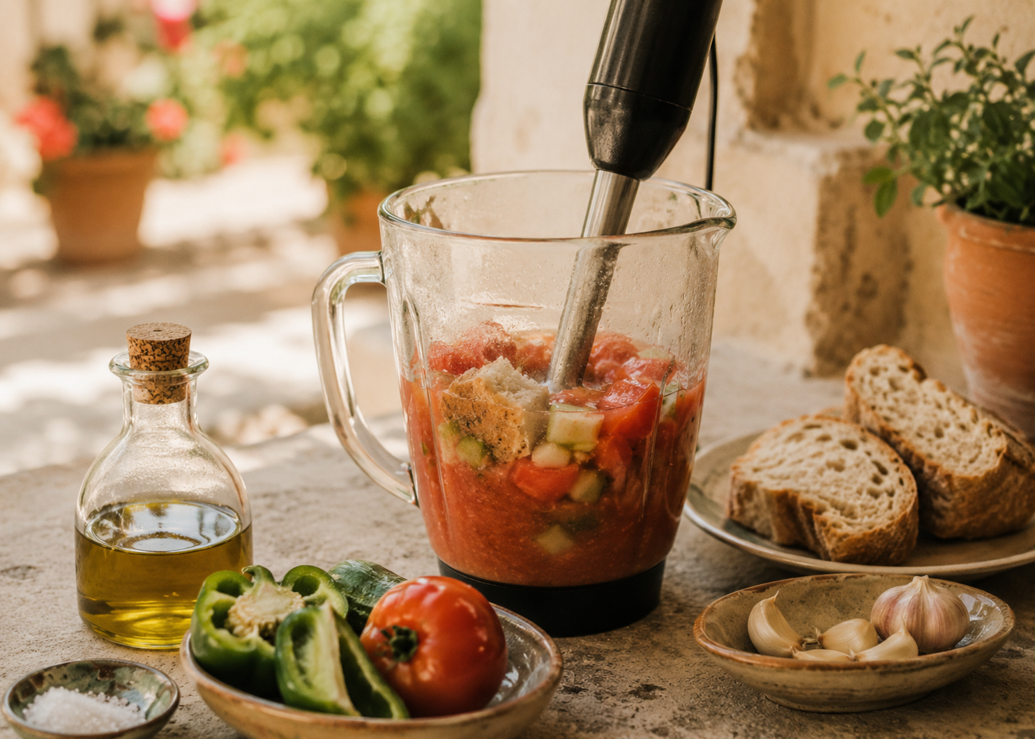 How To Make Real Spanish Gazpacho Andaluz: The Bread Step American Recipes Skip That Changes The Texture Completely 4 gazpacho 4
