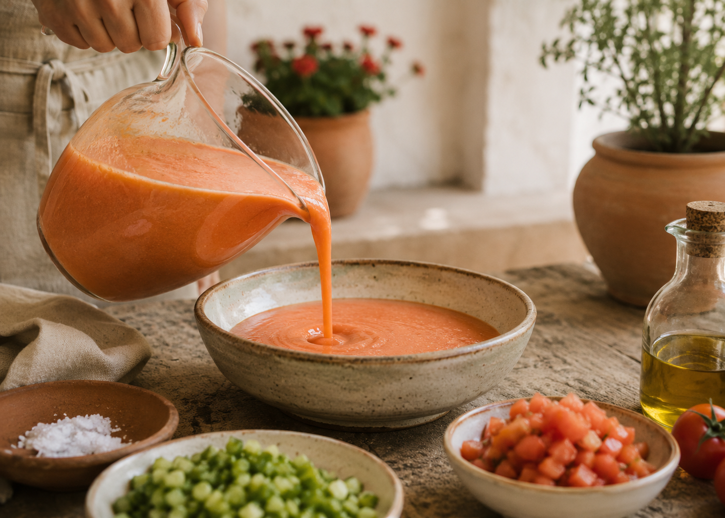 How To Make Real Spanish Gazpacho Andaluz: The Bread Step American Recipes Skip That Changes The Texture Completely 3 gazpacho 5
