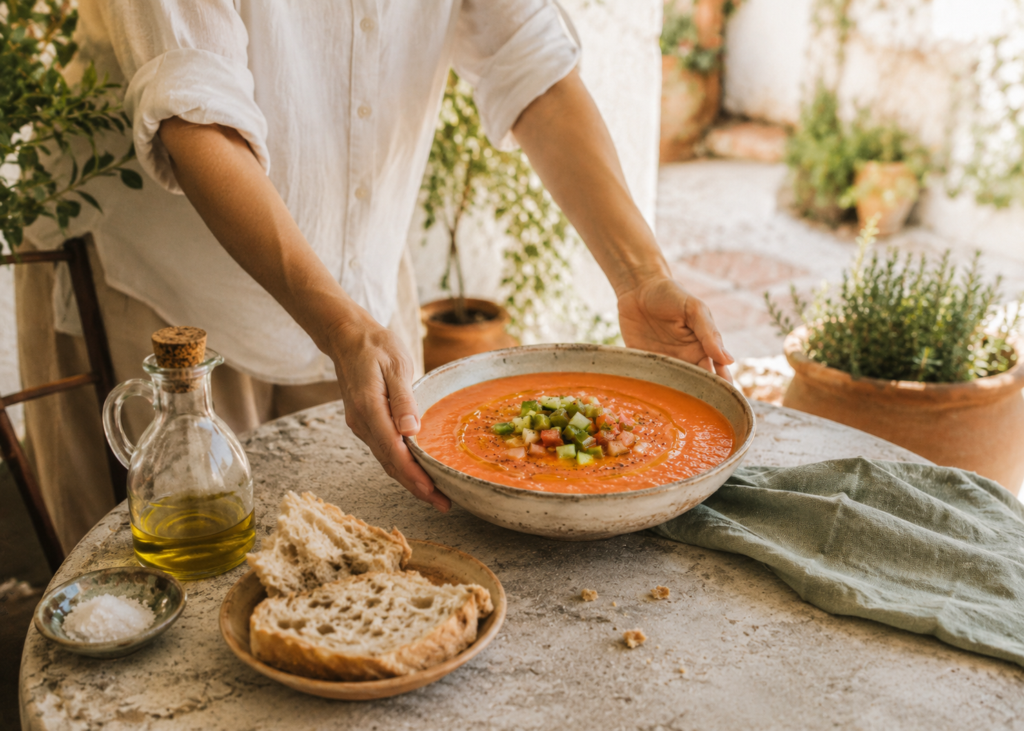 How To Make Real Spanish Gazpacho Andaluz: The Bread Step American Recipes Skip That Changes The Texture Completely 1 gazpacho 7