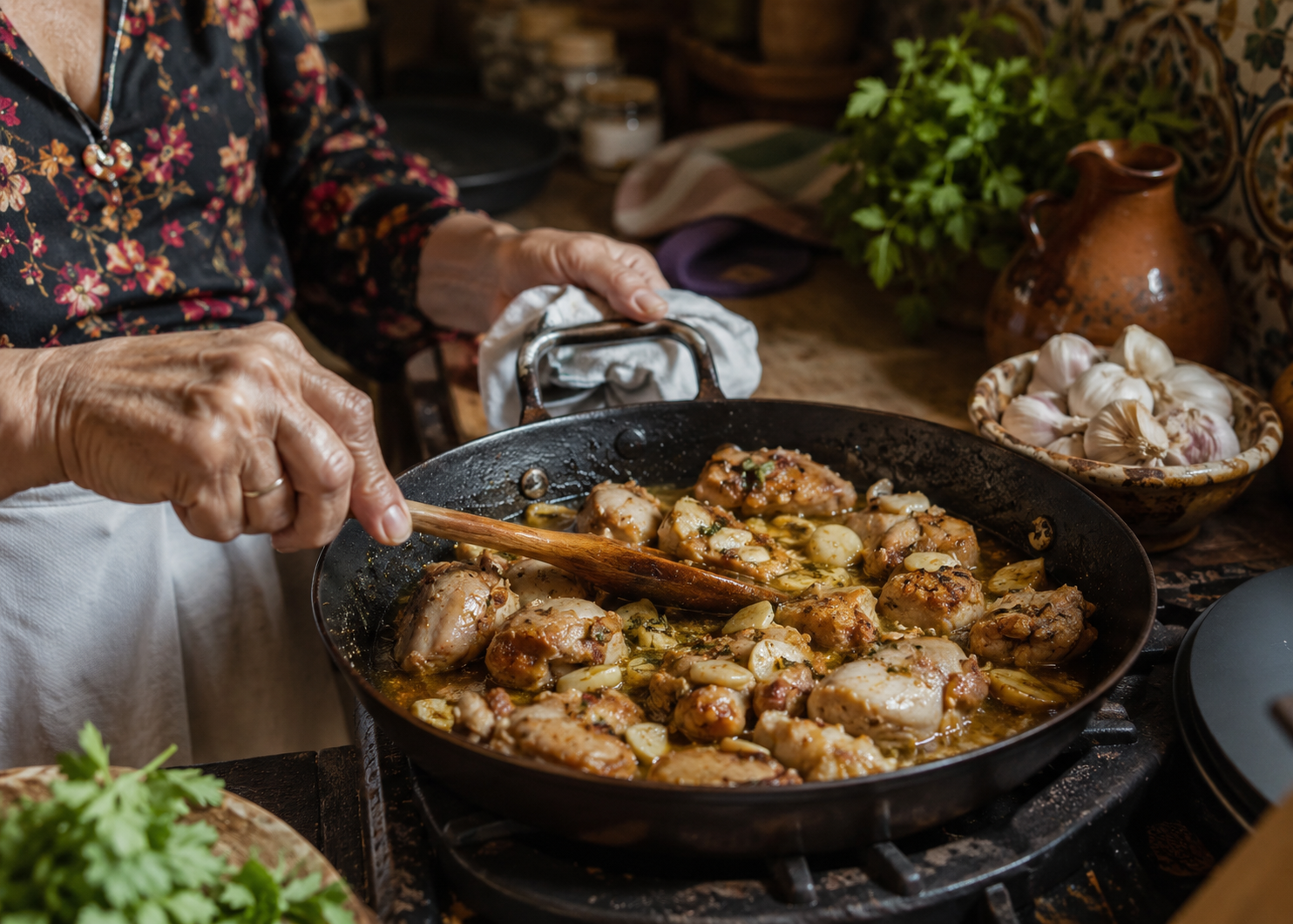 Spanish Grandmothers Don’t Measure This Garlic Chicken And That’s Why It Tastes Better: How to Make Pollo al Ajillo Spanish Garlic Chicken 1 Ajillo 3