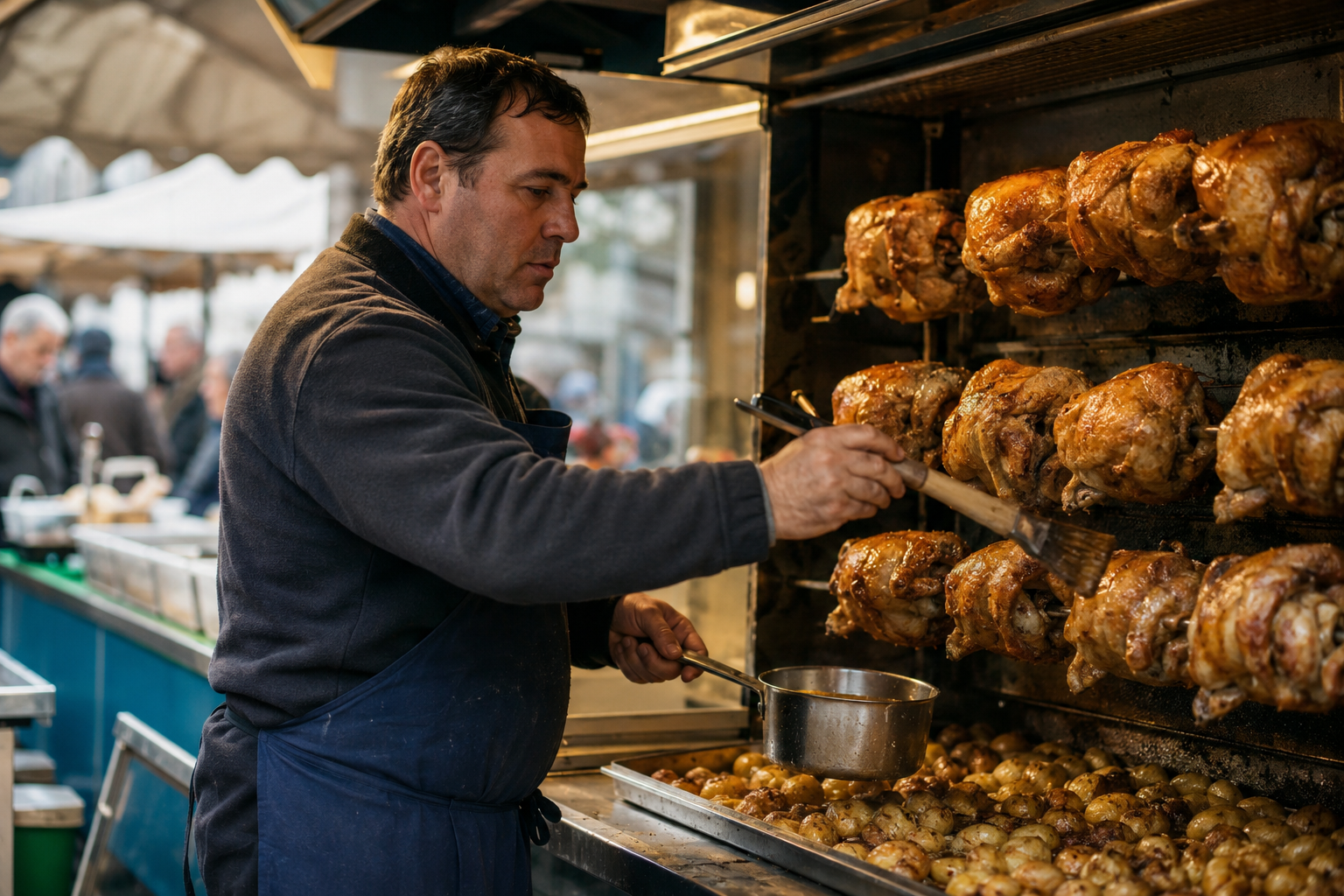 The Rotisserie Chickens of French Markets: Why Sunday Morning Smells Like Poulet Rôti 5 Rotisserie 4