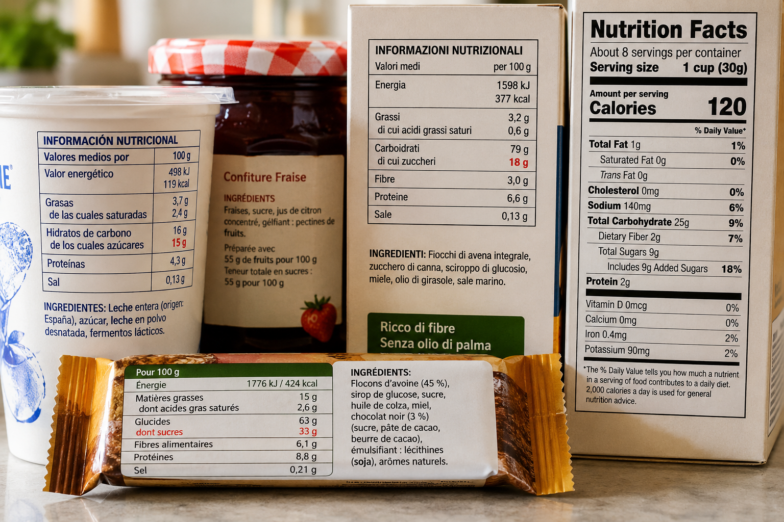 The Sugar You Can't Taste: What European Labels Show That American Labels Bury 4 sugar 3