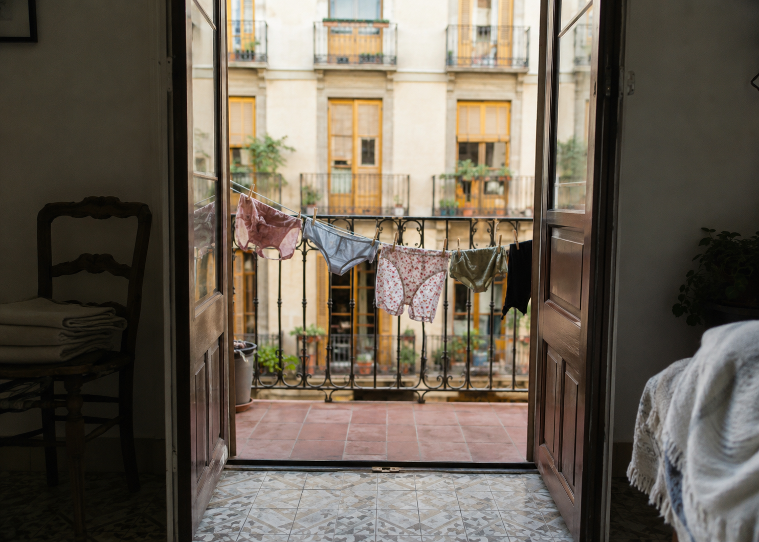 Underwear Dries on Every Spanish Balcony: Why Europe Never Learned to Hide Laundry 1 underwear 3