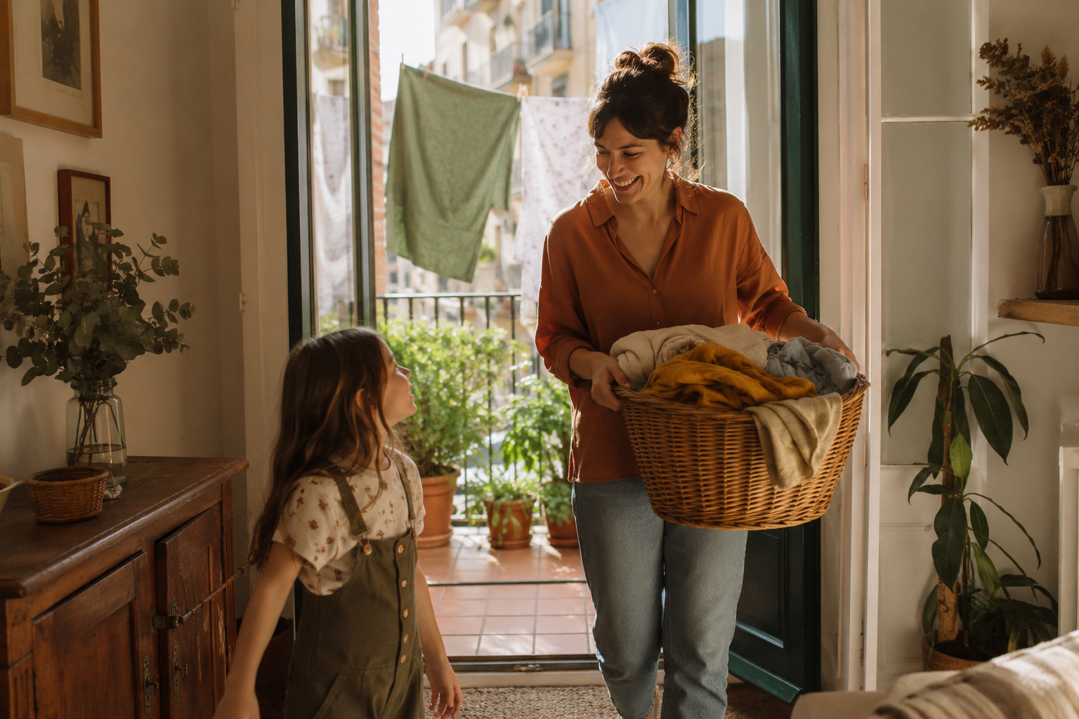 I Did Laundry Like a Spanish Household for a Month: Cold Water, Line Dry, Half the Detergent 2 laundry 1