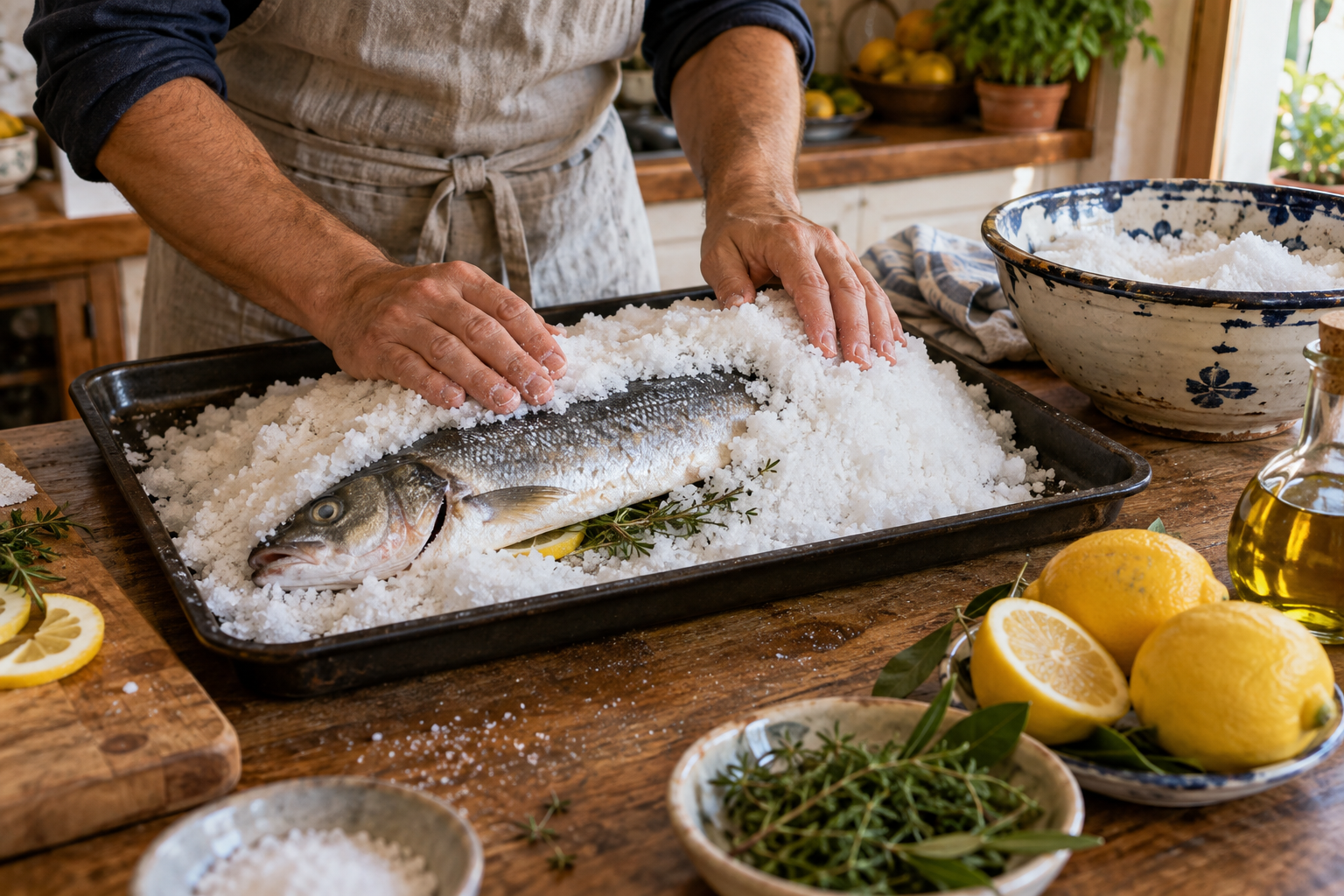 Lubina a la Sal: Spain Buries a Whole Fish in Salt and Pulls Out Dinner-Party Magic 6 lubina 1