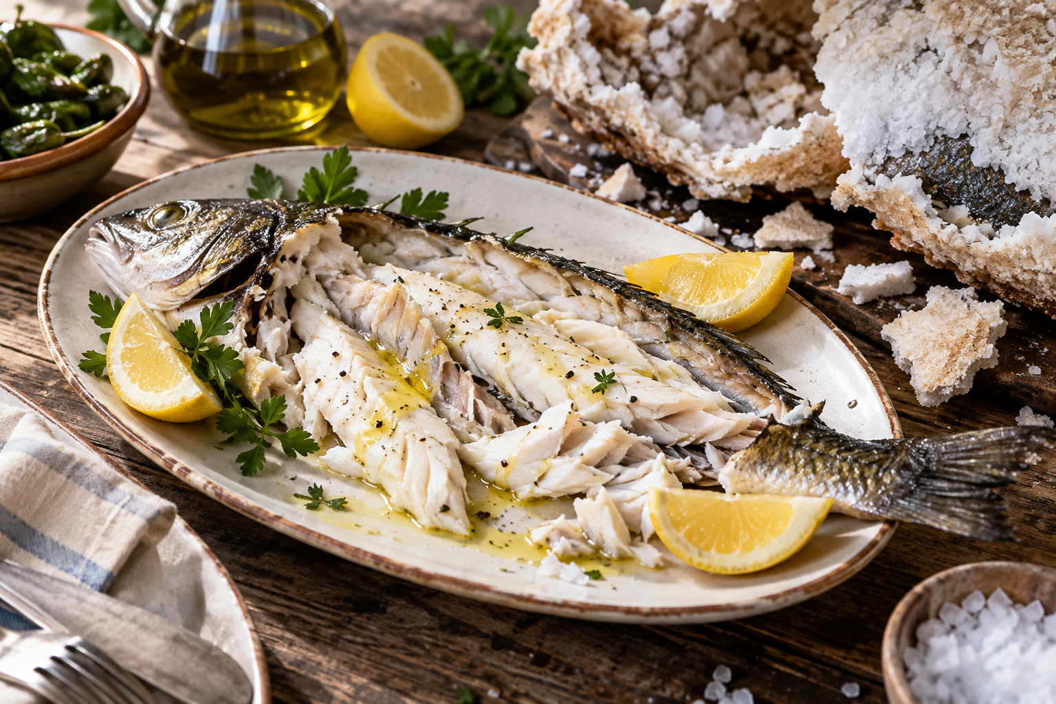 Lubina a la Sal: Spain Buries a Whole Fish in Salt and Pulls Out Dinner-Party Magic 1 lubina 3