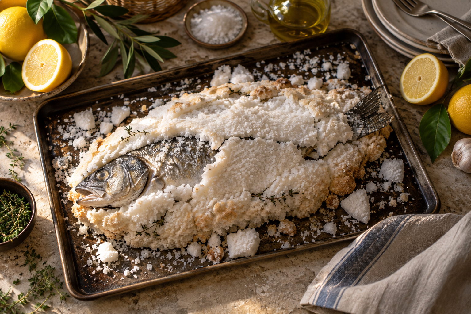 Lubina a la Sal: Spain Buries a Whole Fish in Salt and Pulls Out Dinner-Party Magic 2 lubina 6