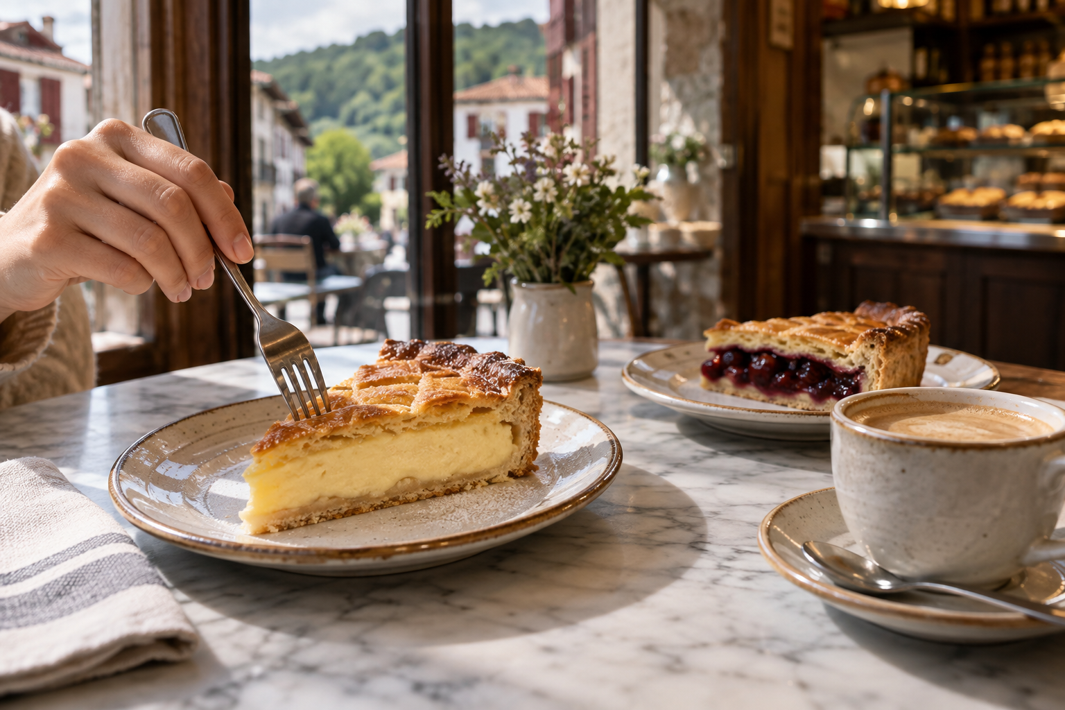 Forget Cheesecake: Pastel Vasco Is the Basque Cake With a Filling Rivalry. Cherry or Cream, Pick Your Side 5 pastel vasco 5