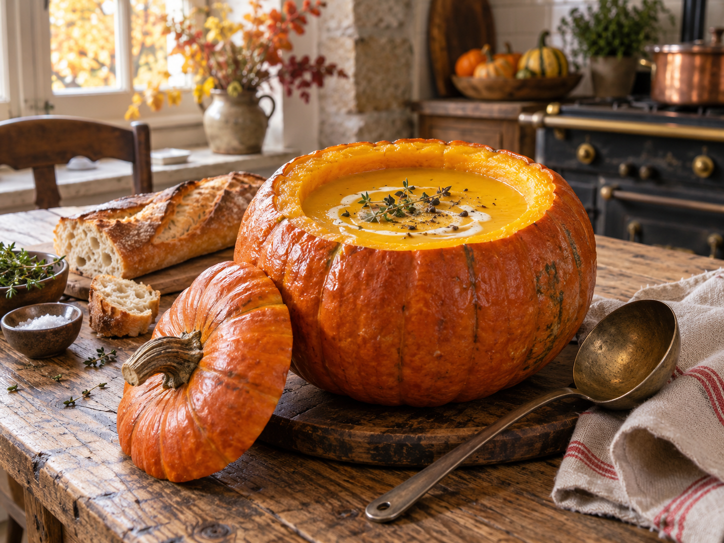 The French Make Soup From a Whole Pumpkin and Serve It in the Shell: Soupe au Potiron 5 soupy 1