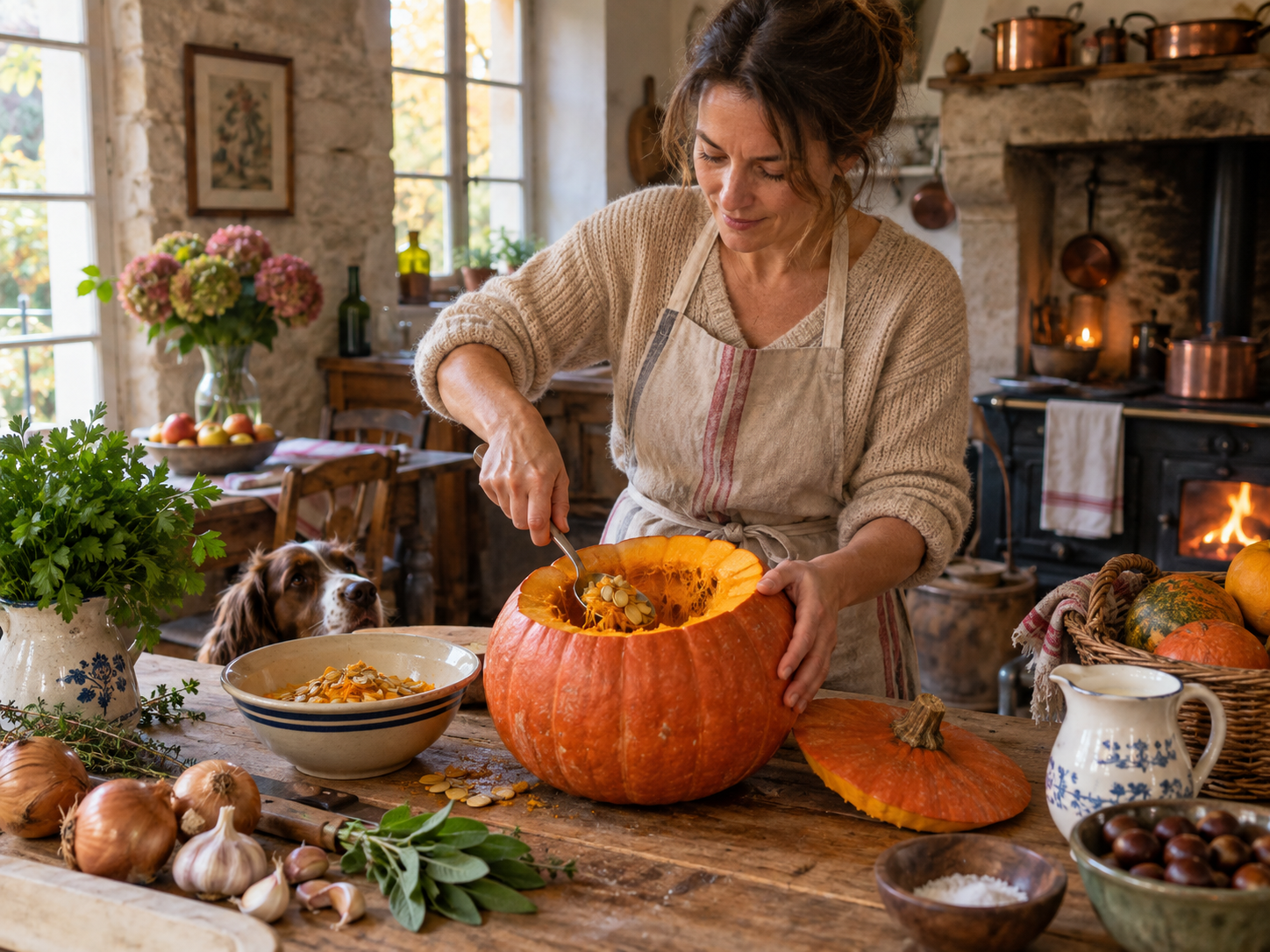 The French Make Soup From a Whole Pumpkin and Serve It in the Shell: Soupe au Potiron 6 soupy 2