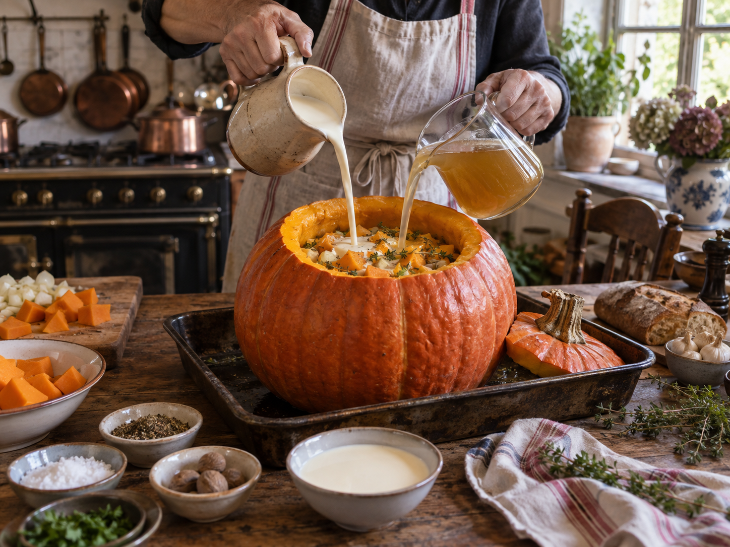 The French Make Soup From a Whole Pumpkin and Serve It in the Shell: Soupe au Potiron 3 soupy 3