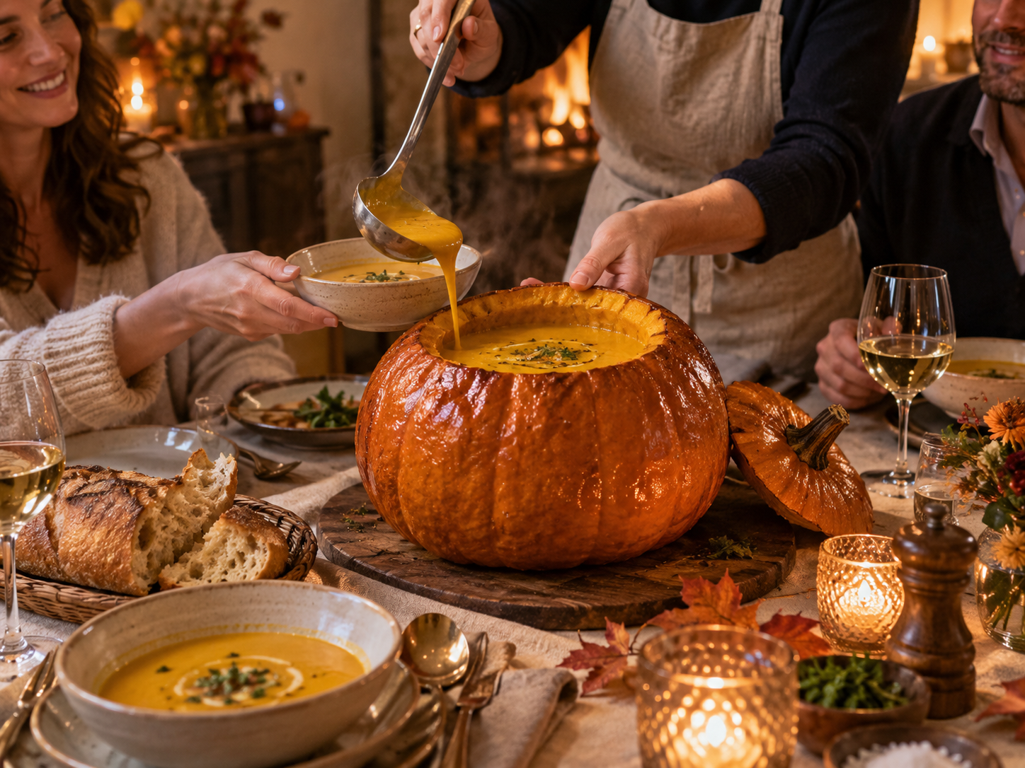 The French Make Soup From a Whole Pumpkin and Serve It in the Shell: Soupe au Potiron 2 soupy 5